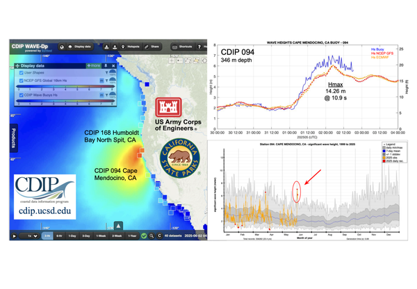 Strong waves out of season: CA and NH